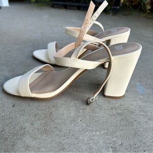 BP Nordstrom Cream White Heels 3” Size 9